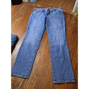 Size 14 Gap Premium Skinny Faded Denim Blue Jeans with Pockets Belt Loops